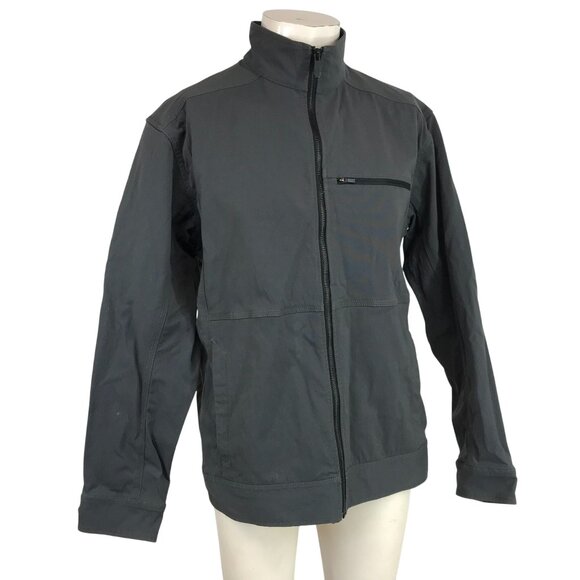 MOUNTAIN HARDWEAR ~ MENS LARGE ~ GRAY FULL ZIP NYLON BLEND FULL ZIP JACKET COAT - Picture 1 of 7